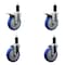 Service Caster 5'' Blue Poly Swivel 1-1/4'' Expanding Stem Caster Set 2 Total Lock Brakes, 4PK SCC-EXTTL20S514-PPUB-BLUE-2-S-2-114 - alternate 1